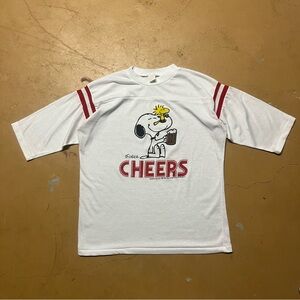 Vintage 70’s 80’s Snoopy Peanuts Cheers Graphic T-Shirt Small